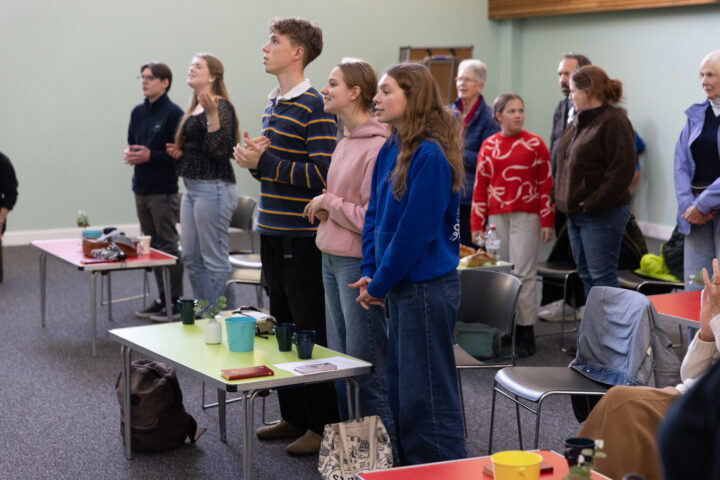 Families gathered inside Warwick Network Church